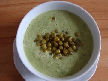 Rezept: Kopfsalatsüppchen mit Minz-Erbsen Garnitur Bild Nr. 2 Kopfsalatsüppchen mit Minz-Erbsen Garnitur - Rezept - Bild Nr. 2