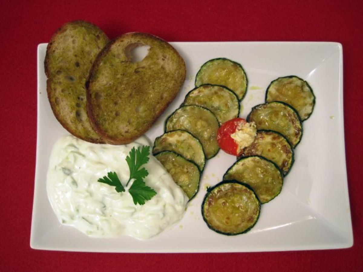 Zucchini und Tzatziki - Rezept