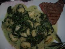 Gorgonzola-Spinat-Gnocchi; vegetarisch und mediterran - Rezept