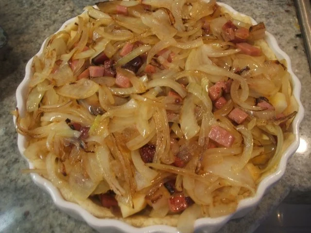 Quiche: Zwiebel-Apfel-Tarte für die kleine Form (16 cm) - Rezept - Bild Nr. 5