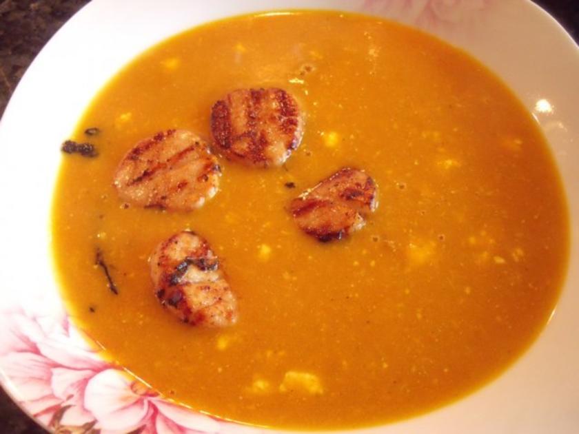 Kürbis-Orangen-Kokos-Suppe - Rezept mit Bild - kochbar.de