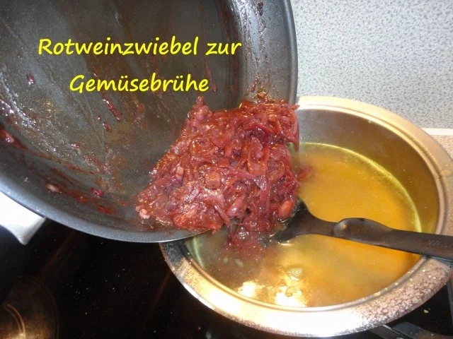 rote Zwiebel Suppe - Rezept - Bild Nr. 9