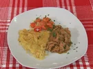 Rezept: Raclette-Rösti, dazu Kalbsgeschnetzeltes und Sauce (Patrick Nuo) Raclette-Rösti, dazu Kalbsgeschnetzeltes und Sauce (Patrick Nuo) - Rezept