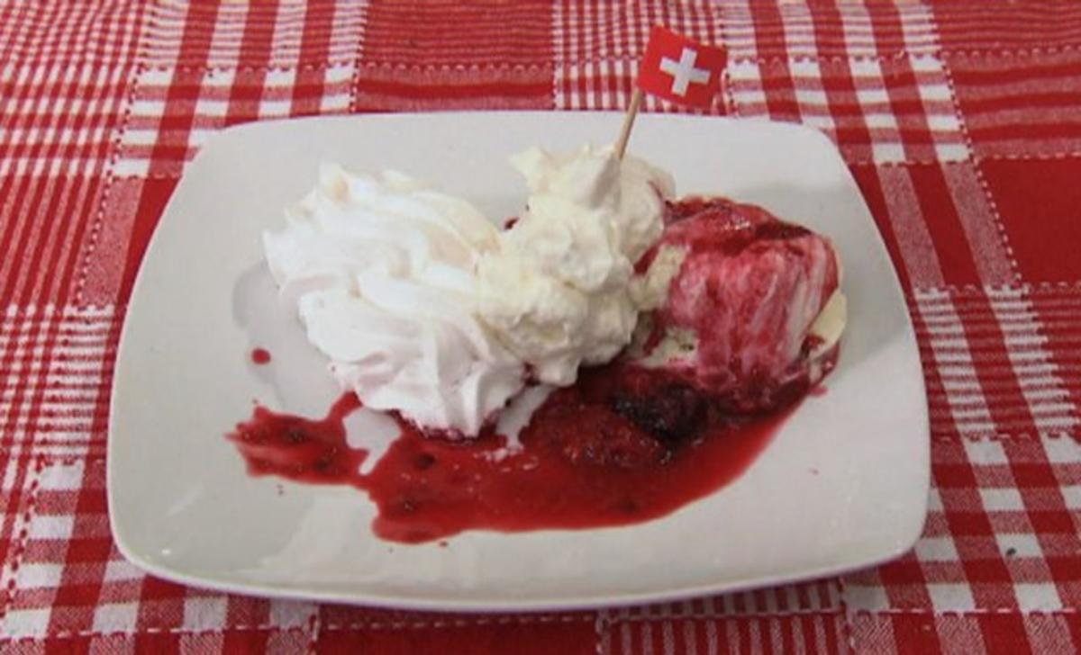 Bilder für Meringues, Eis und heiße Beeren (Patrick Nuo) - Rezept