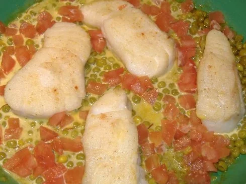 Stockfisch mit Erbsen in Safransauce - Rezept - Bild Nr. 4