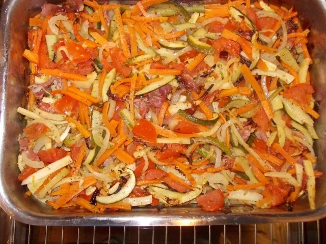 Überbackenes Gemüse mit Schinken und Käse - Rezept - Bild Nr. 5