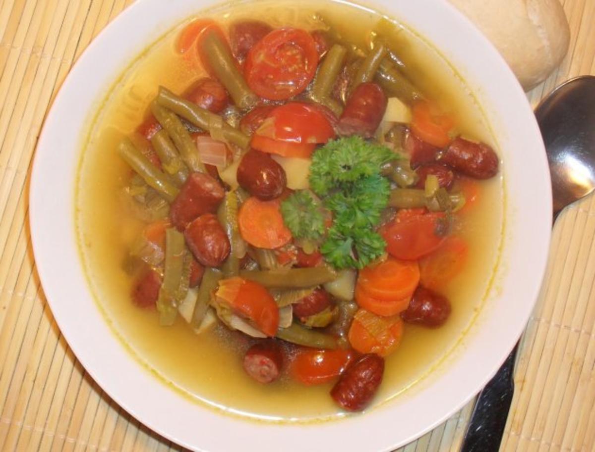 Schnibbelbohnen - Suppe - Rezept
