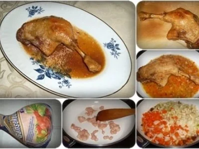 Zarte Gänsekeule mit Gemüse geschmort - Rezept - Bild Nr. 2