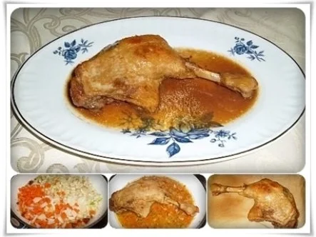 Zarte Gänsekeule mit Gemüse geschmort - Rezept - Bild Nr. 16