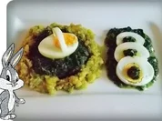 Eikörbchen auf Spinat und Kartoffelbett - Rezept