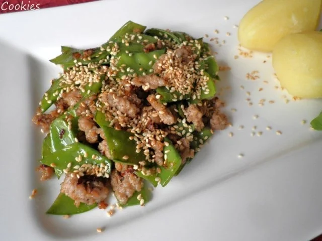 Zuckerschoten - Hackfleisch - Pfanne - Rezept - Bild Nr. 2