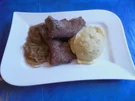 Kochen: Kalbsleber mit Senf-Kartoffelstampf und Zwiebeln - Rezept