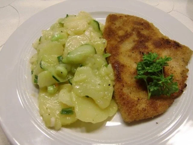 Rezept: Schnitzel mit Kartoffelsalat à la Heiko Bild Nr. 15 Schnitzel mit Kartoffelsalat à la Heiko - Rezept - Bild Nr. 15