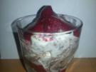 Creme mit Schokolade und Himbeerpüree - Rezept