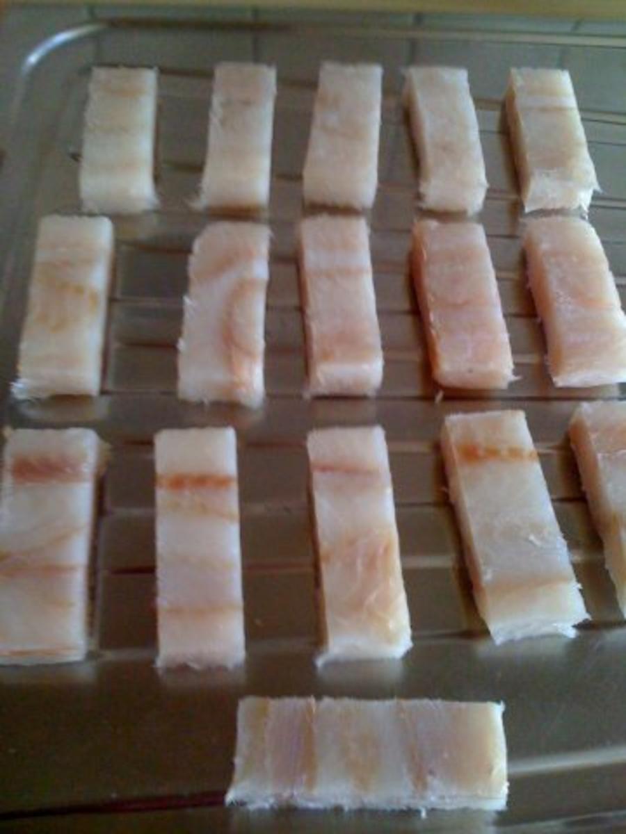 Rezept: Leo´s  Fischstäbchen Bild Nr. 3 Leo´s  Fischstäbchen - Rezept - Bild Nr. 3