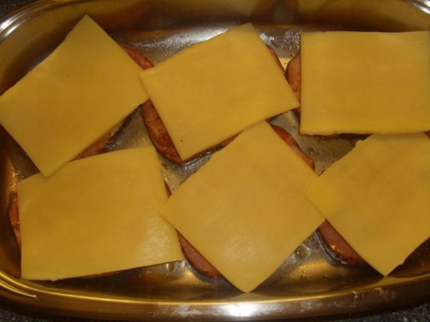 Überbackene Kasseler Ananas Scheiben - einfach - von Hoenowbear