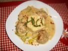 Hackbällchen in Lauch-Käse-Soße - Rezept