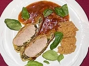 Schweinefilet im Blätterteig mit Orangen-Chilisoße und Linsenrisotto - Rezept