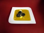 Mango-Kürbissuppe mit Antilopenklößchen - Rezept