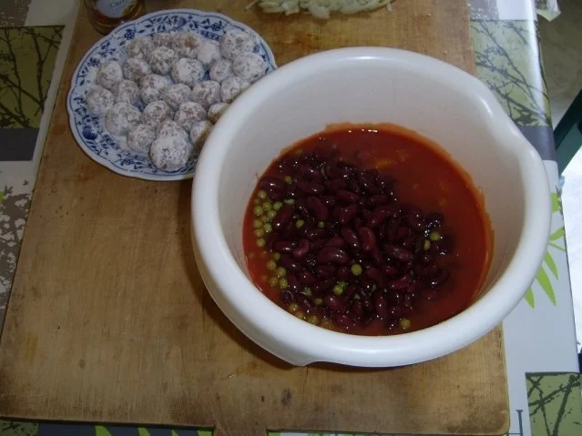 Erbshackbällchen mit Letscho und Bohnen - Rezept - Bild Nr. 10