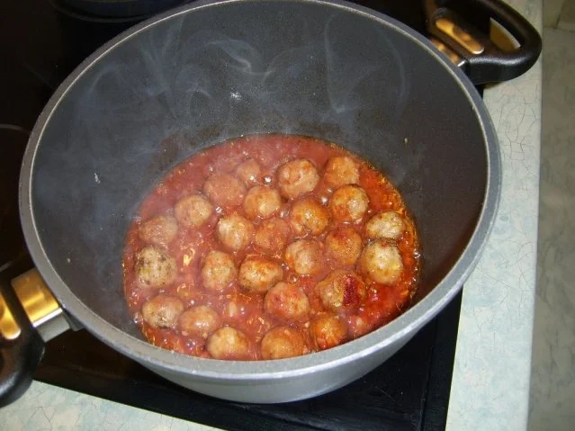 Erbshackbällchen mit Letscho und Bohnen - Rezept - Bild Nr. 13