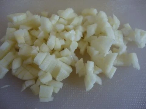 Rezept: Karoffelsuppe mit gerösteten Knobi und Speck-Topping" Bild Nr. 10 Karoffelsuppe mit gerösteten Knobi und Speck-Topping" - Rezept - Bild Nr. 10