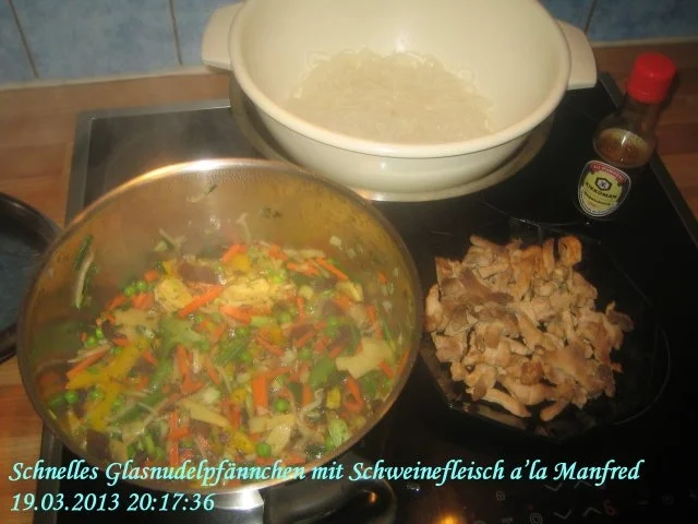 Asiatisch – Schnelles Glasnudelpfännchen mit Schweinefleisch a’la Manfred - Rezept - Bild Nr. 4