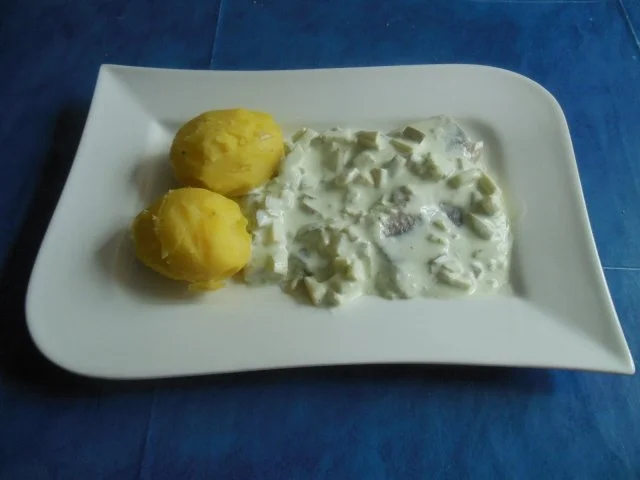 Kochen:Matjes mit  Sosse - Rezept