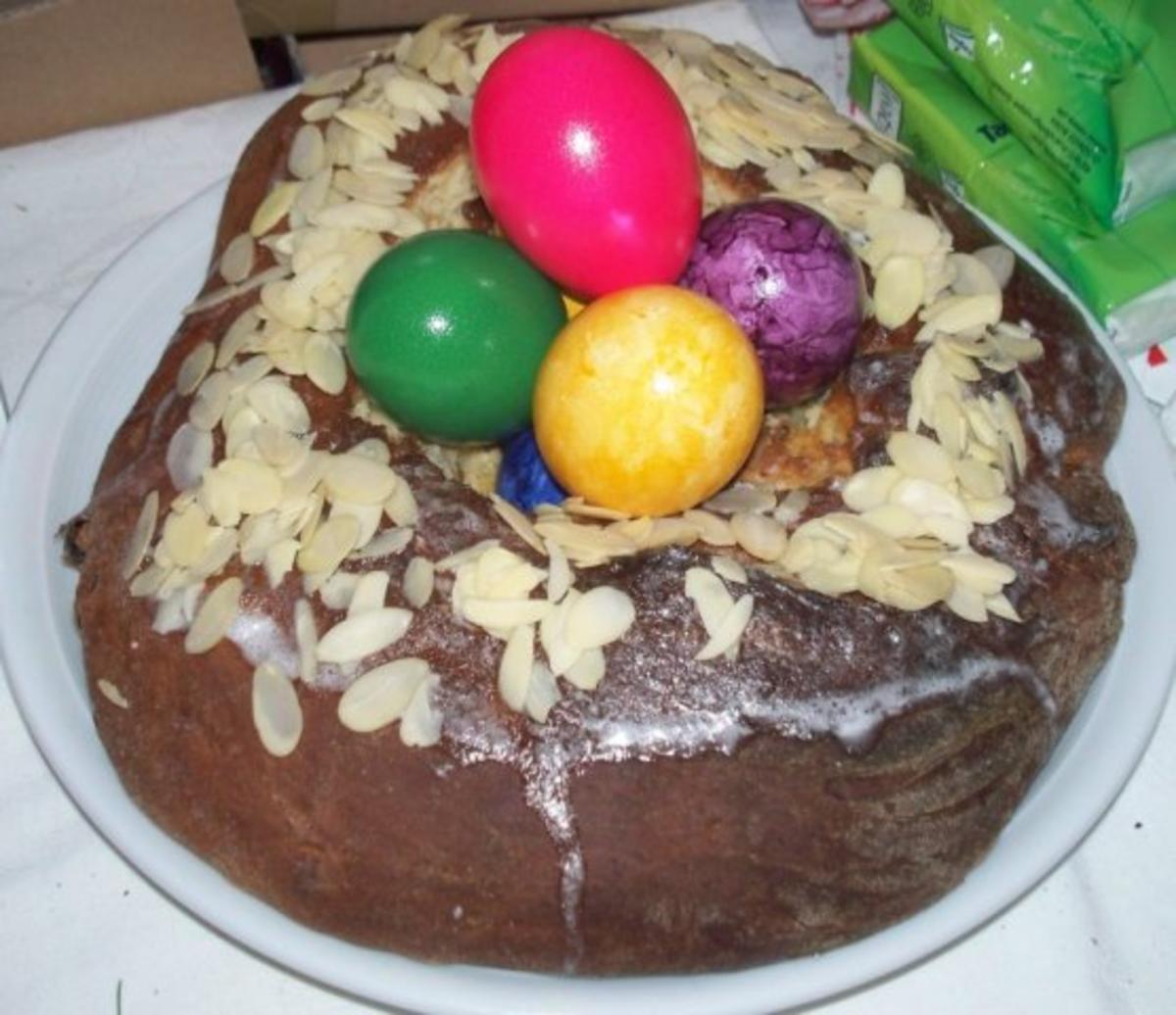 Bilder für Osterkranz Osterbrot mal als Ring - Rezept