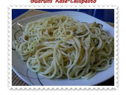 Rezept: Nudeln: Käse-Chilipesto mit Spaghetti Bild Nr. 12 Nudeln: Käse-Chilipesto mit Spaghetti - Rezept - Bild Nr. 12