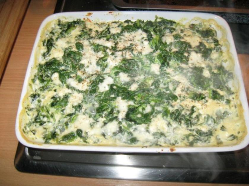 Blattspinat aus dem Ofen - Rezept mit Bild