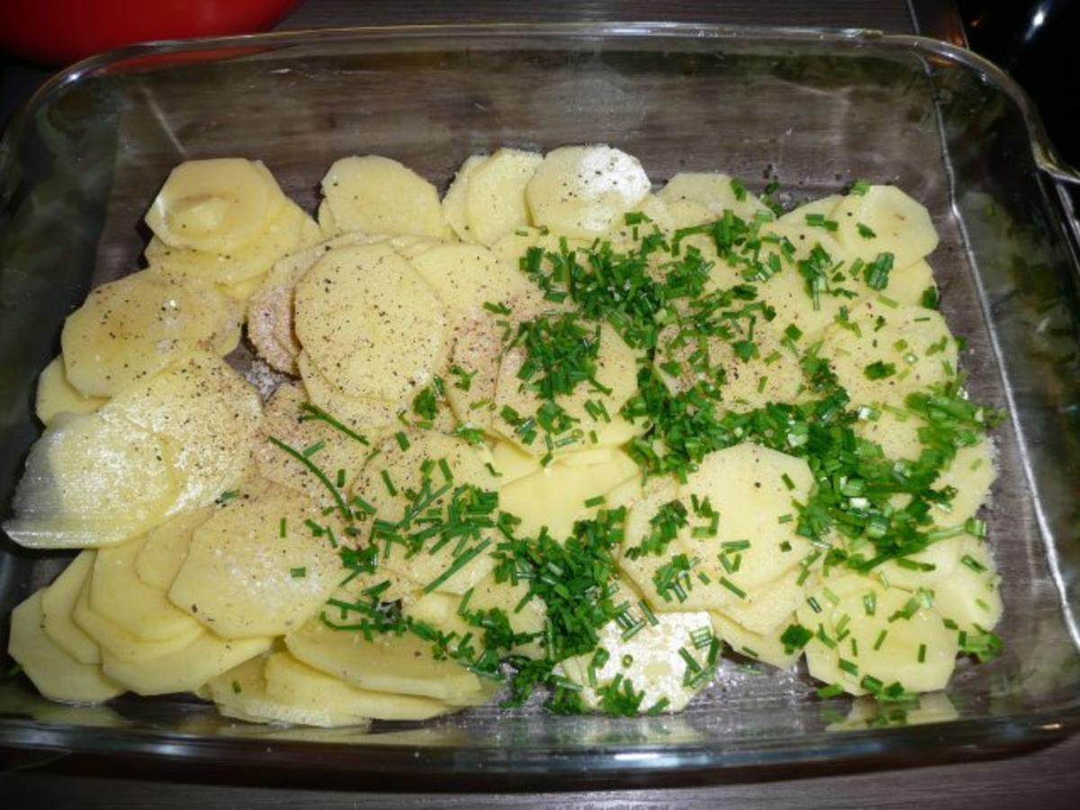 Hackbraten, Blumenkohl Kartoffel Gratin - einfach - 100 kcal/100g