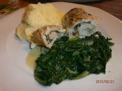 Gefüllte Putenröllchen mit frischem Spinat und........ - Rezept