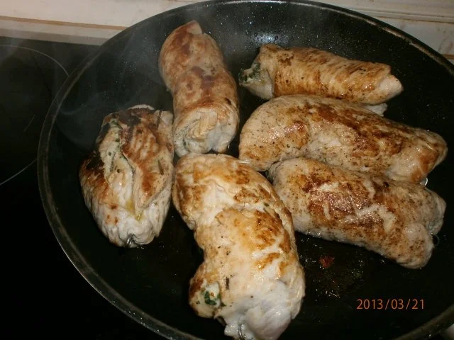 Gefüllte Putenröllchen mit frischem Spinat und........ - Rezept - Bild Nr. 7