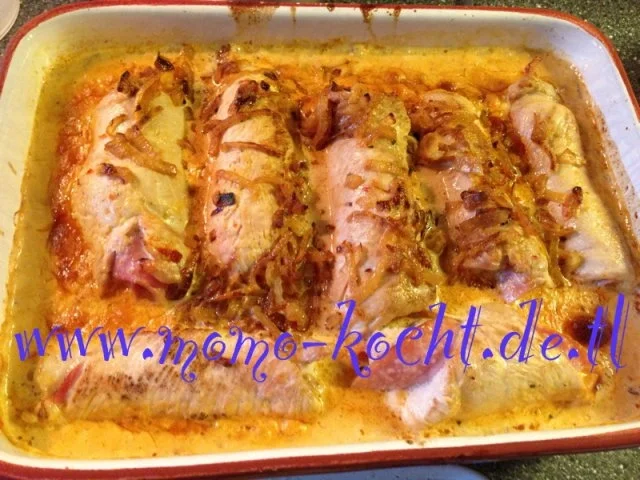 Putenröllchen in Zwiebelsahnesoße - Rezept - Bild Nr. 9