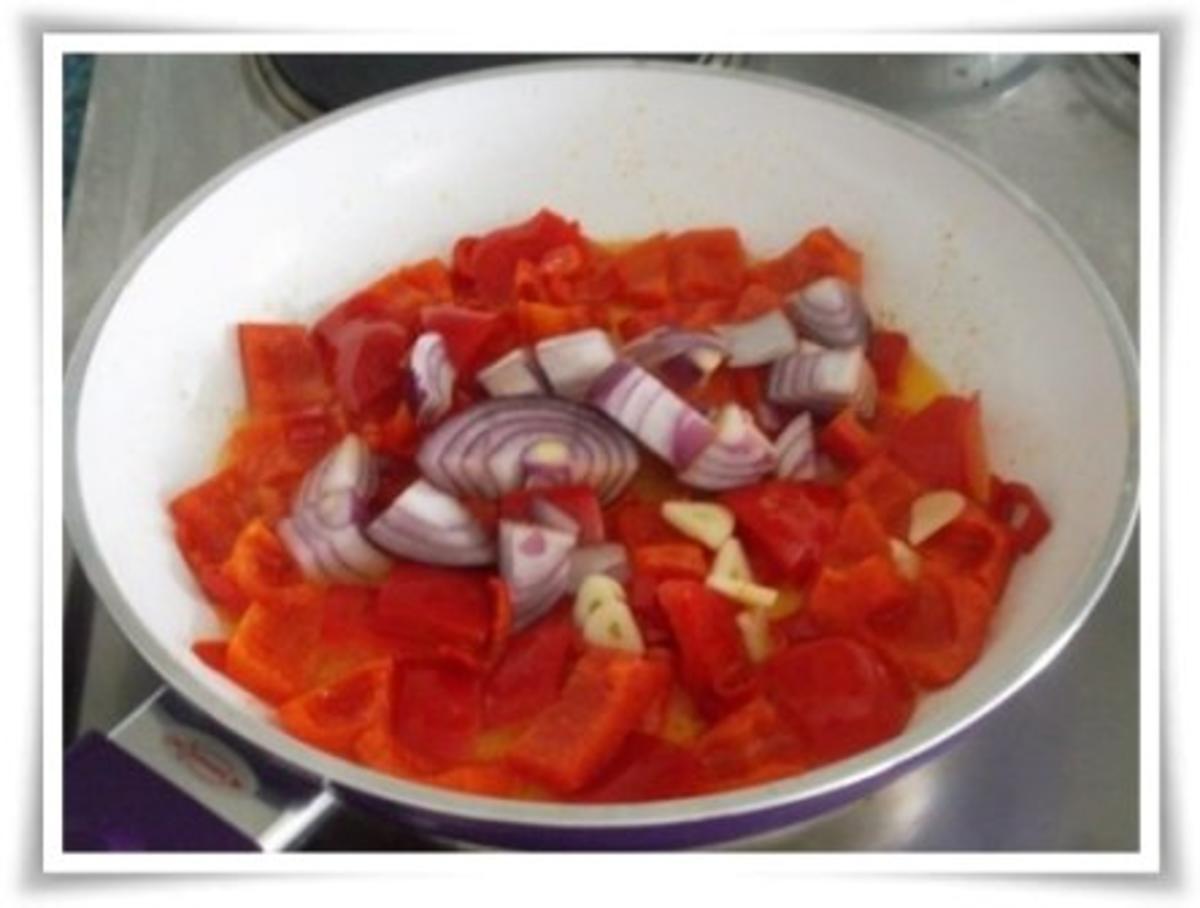 Tagliatelle auf  Paprika-Peperoni Sauce und Grana Padano. - Rezept - Bild Nr. 8