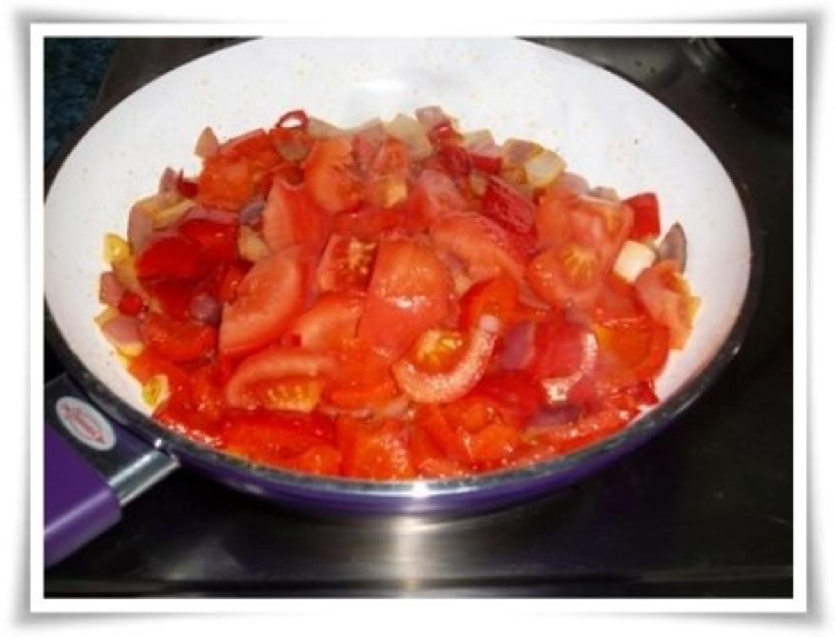 Tagliatelle auf  Paprika-Peperoni Sauce und Grana Padano. - Rezept - Bild Nr. 9