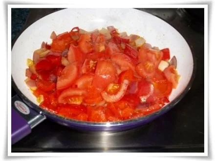 Tagliatelle auf  Paprika-Peperoni Sauce und Grana Padano. - Rezept - Bild Nr. 9