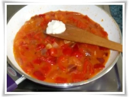 Tagliatelle auf  Paprika-Peperoni Sauce und Grana Padano. - Rezept - Bild Nr. 11