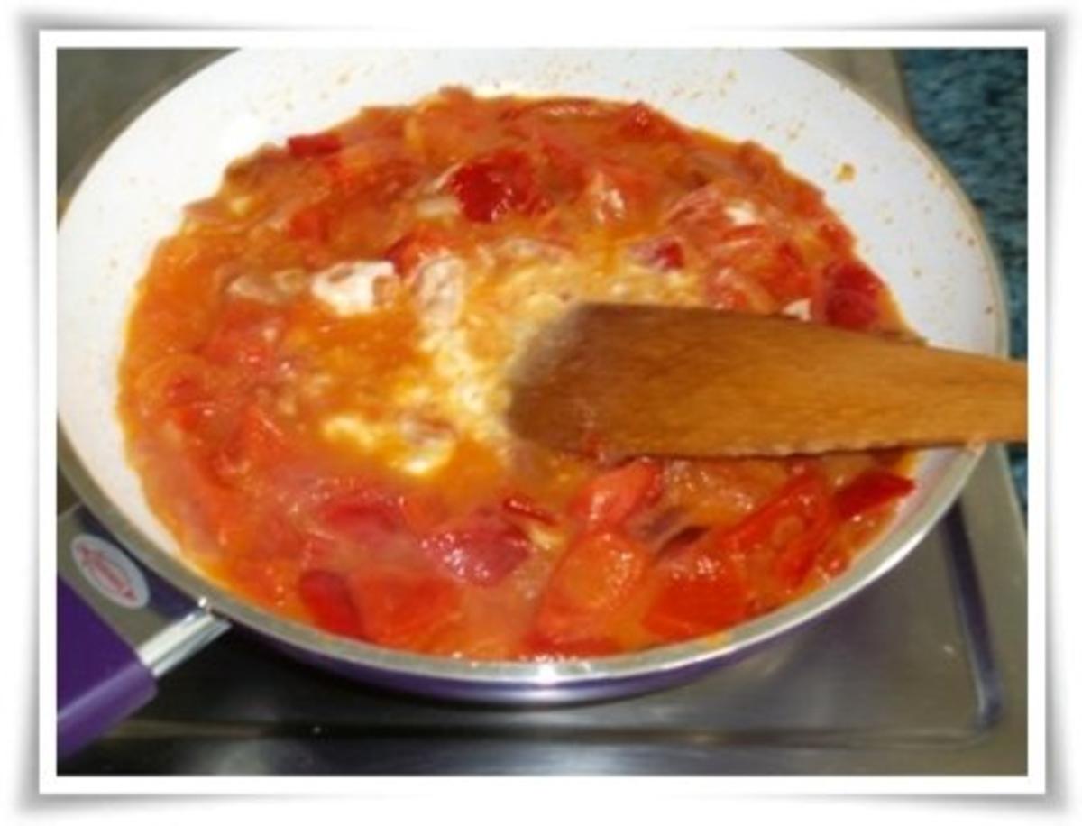 Tagliatelle auf  Paprika-Peperoni Sauce und Grana Padano. - Rezept - Bild Nr. 12