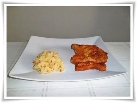 Paniertes Kotelett mit würzigen Stampfkartoffeln und Gurkensalat dazu. - Rezept - Bild Nr. 18