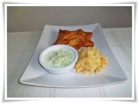 Paniertes Kotelett mit würzigen Stampfkartoffeln und Gurkensalat dazu. - Rezept - Bild Nr. 20