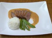 Ente kross in Ananassauce mit Gemüse (Arno Funke) - Rezept