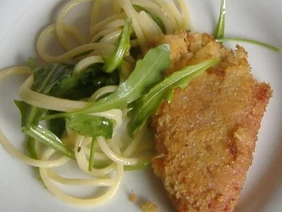 Gefüllte span.Paprika auf Rucola-Spaghetti - Rezept - Bild Nr. 2