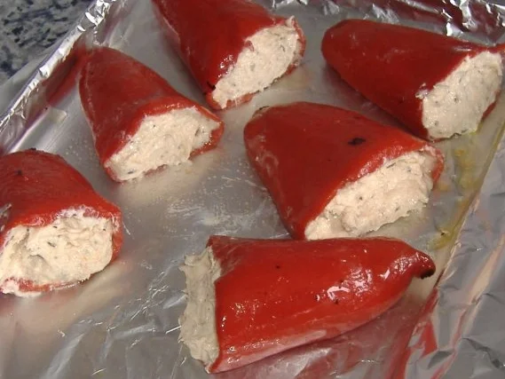 Gefüllte span.Paprika auf Rucola-Spaghetti - Rezept - Bild Nr. 6