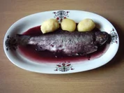 Forellen in Rotweinsoße - Rezept