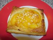 Pfirsich-Blätterteig-Kissen - Rezept