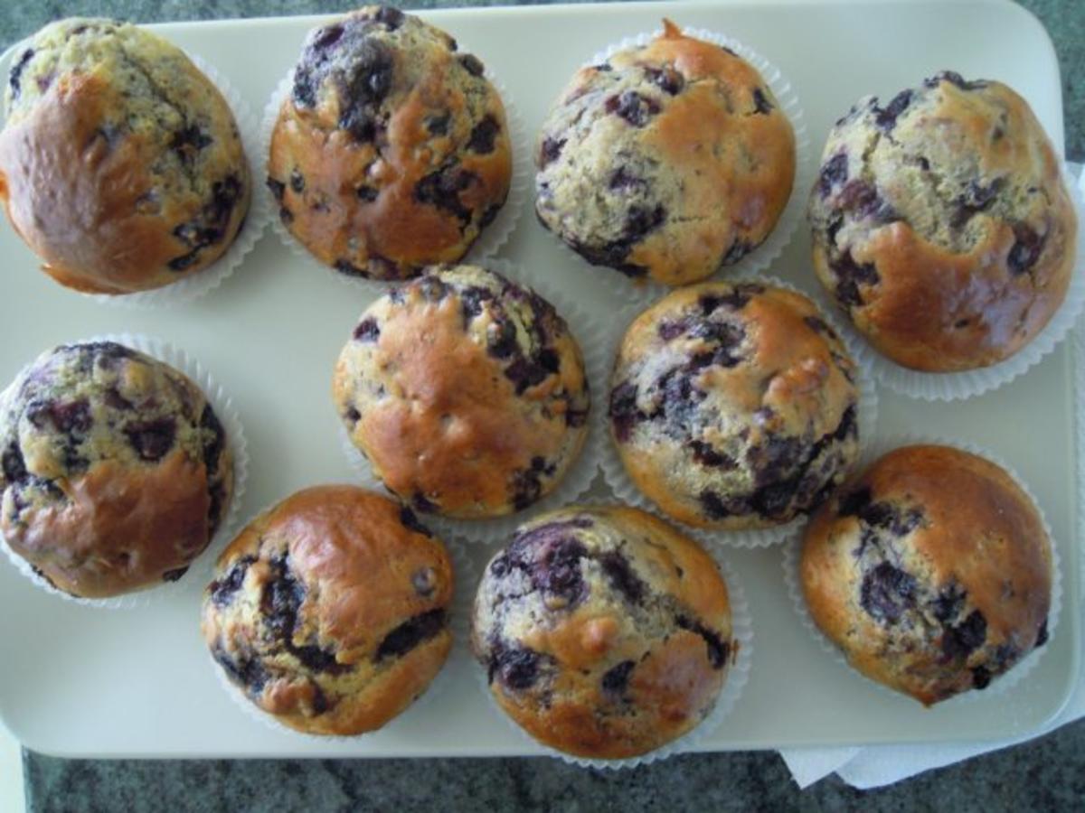 Köstliche Blaubeermuffins - Rezept mit Bild