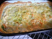 Aus dem Backofen : Raspelauflauf mit gedünstetem Tilapia - Rezept