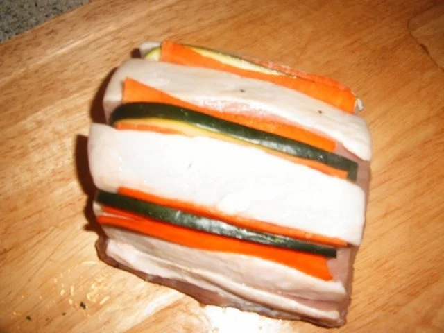 Fächerbraten mit Zucchini und Möhren - Rezept - Bild Nr. 4